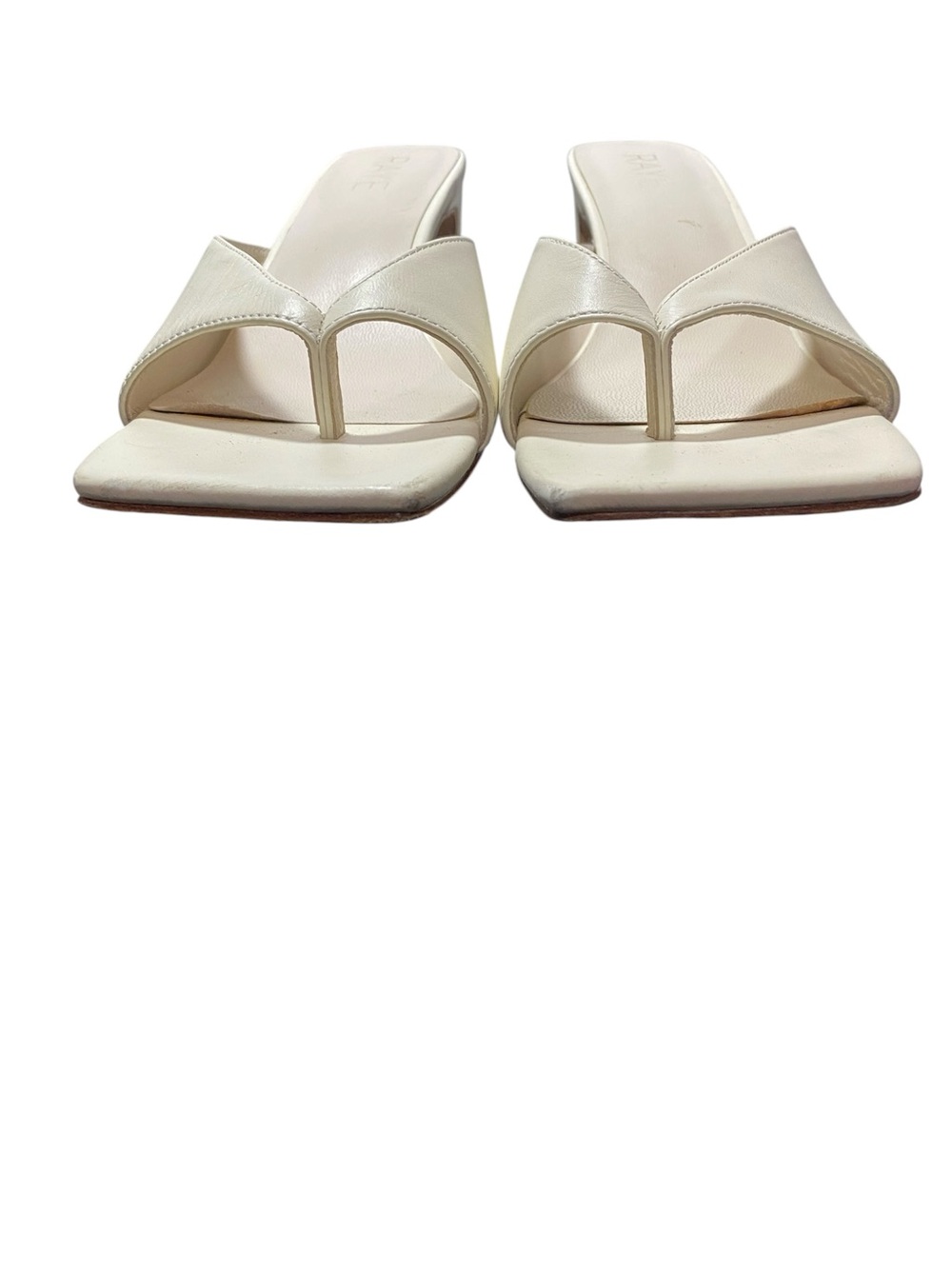 Raye Women’s Cream Thong Mule Heel Sandal Sz-8 - Picture 5 of 7